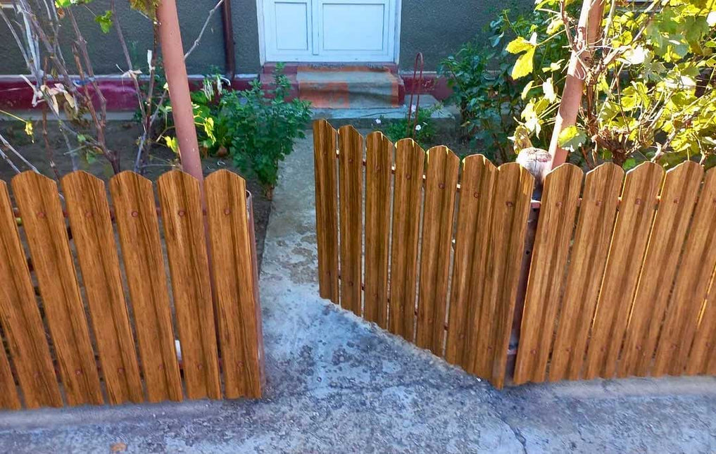 Recinzione Modulare | Steccato TISA | Quercia Striata | Effetto Legno Doppio | IN ACCIAIO ZINCATO