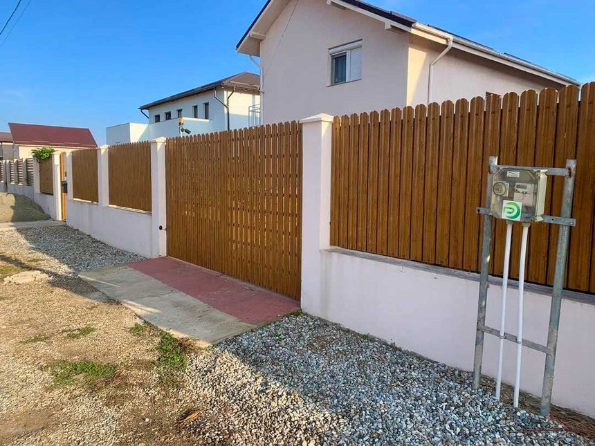 Recinzione Modulare | Steccato TISA | Quercia Striata | Effetto Legno Doppio | IN ACCIAIO ZINCATO