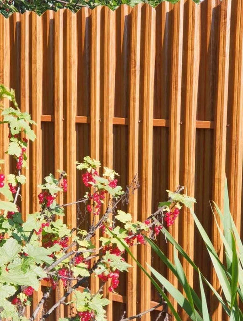 Recinzione Modulare | Steccato TISA | Quercia Striata | Effetto Legno Doppio | IN ACCIAIO ZINCATO