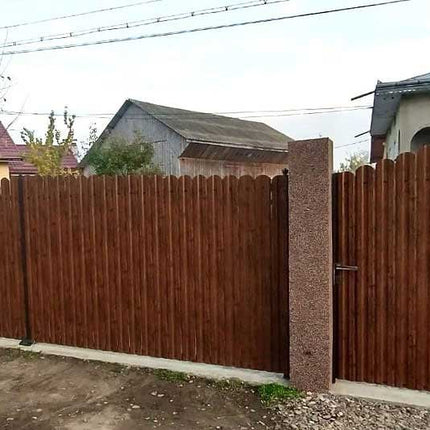 Recinzione Modulare | Steccato TISA | Noce Striato | Effetto Legno | IN ACCIAIO ZINCATO