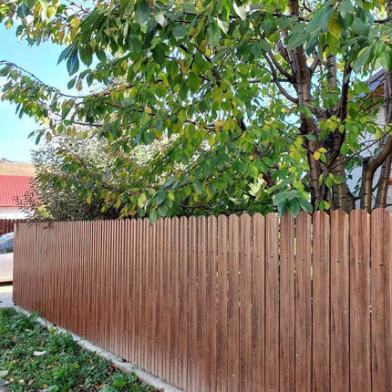 Recinzione Modulare | Steccato TISA | Noce Striato | Effetto Legno | IN ACCIAIO ZINCATO