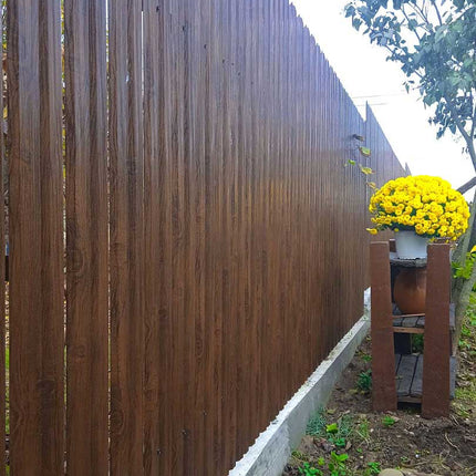 Recinzione Modulare | Steccato TISA | Noce Striato | Effetto Legno | IN ACCIAIO ZINCATO