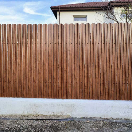Recinzione Modulare | Steccato TISA | Noce Striato | Effetto Legno | IN ACCIAIO ZINCATO