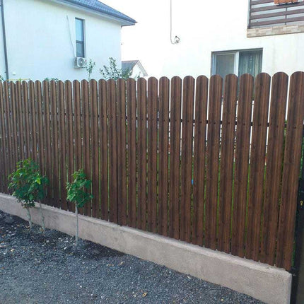 Recinzione Modulare | Steccato TISA | Noce Striato | Effetto Legno | IN ACCIAIO ZINCATO