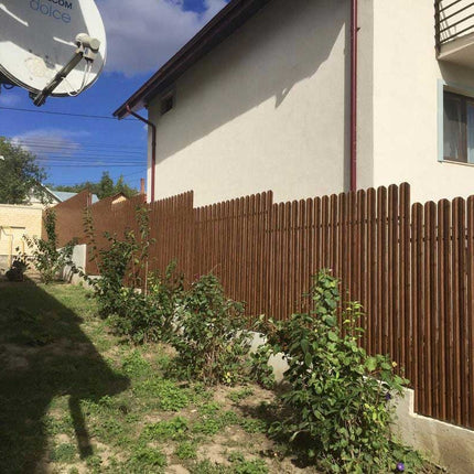Recinzione Modulare | Steccato TISA | Noce Striato | Effetto Legno | IN ACCIAIO ZINCATO
