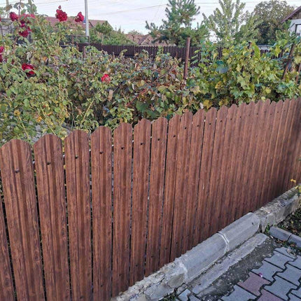 Recinzione Modulare | Steccato TISA | Noce Striato | Effetto Legno | IN ACCIAIO ZINCATO