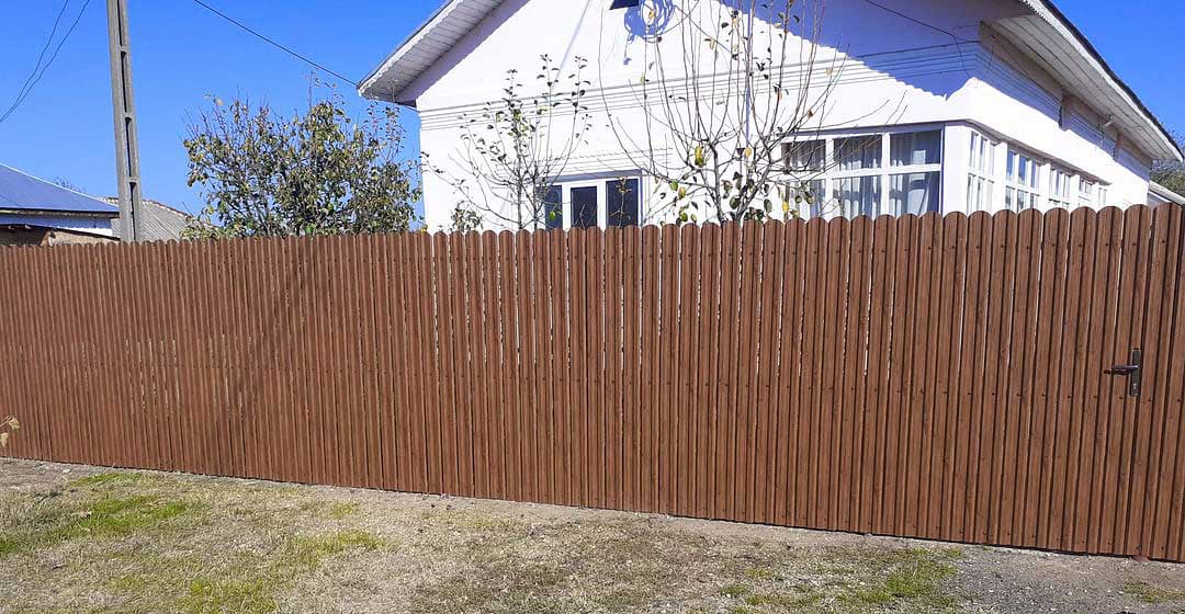 Recinzione Modulare | Steccato TISA | Noce Striato | Effetto Legno Doppio | IN ACCIAIO ZINCATO