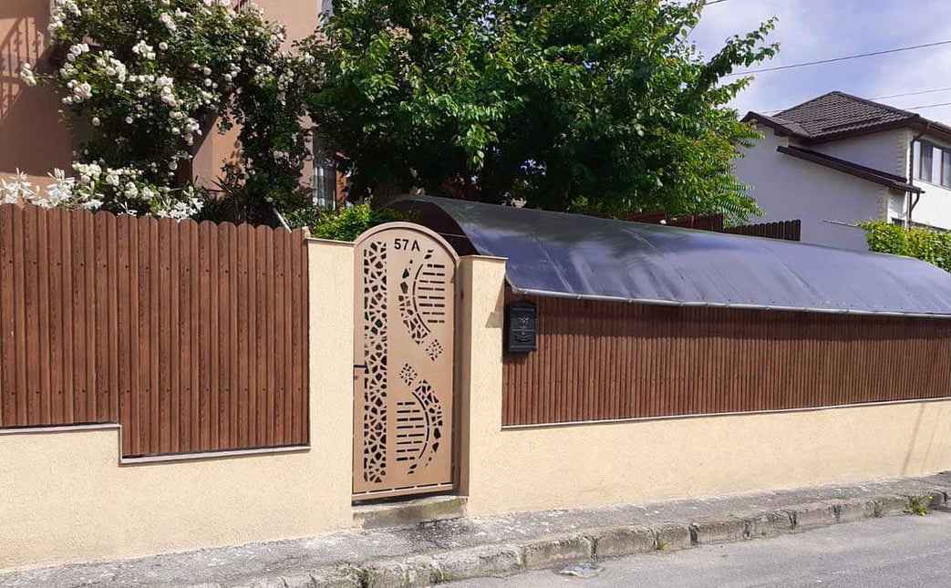 Recinzione Modulare | Steccato TISA | Noce Striato | Effetto Legno Doppio | IN ACCIAIO ZINCATO