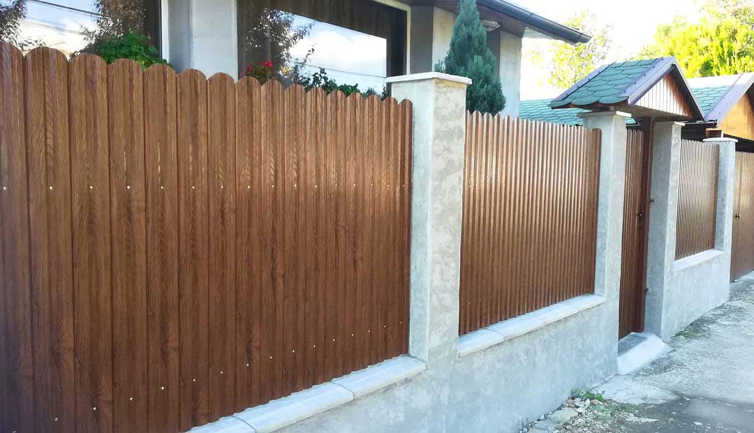 Recinzione Modulare | Steccato TISA | Noce Striato | Effetto Legno Doppio | IN ACCIAIO ZINCATO