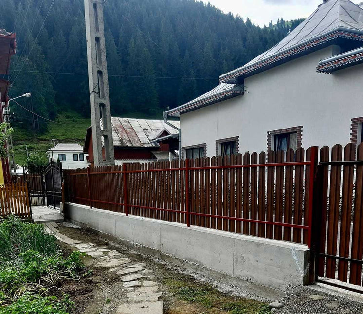 Recinzione Modulare | Steccato TISA | Mogano | Effetto Legno Doppio | IN ACCIAIO ZINCATO