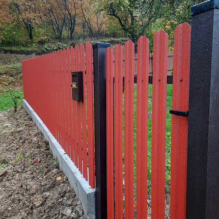 Recinzione Modulare | Steccato TISA | Rosso Mattone | IN ACCIAIO ZINCATO