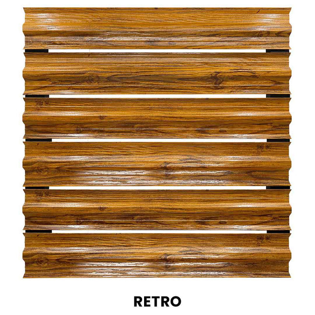 Retro del pannello per steccato SIMETRICA effetto legno dorato doppio