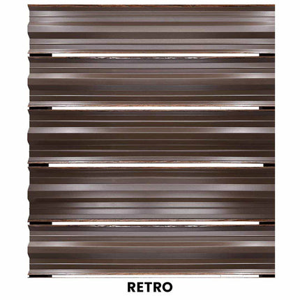 Retro del pannello per steccato SIMETRICA effetto legno scuro