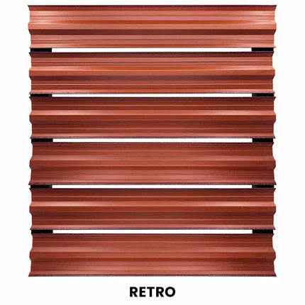 Retro del pannello per steccato SIMETRICA colore rosso mattone