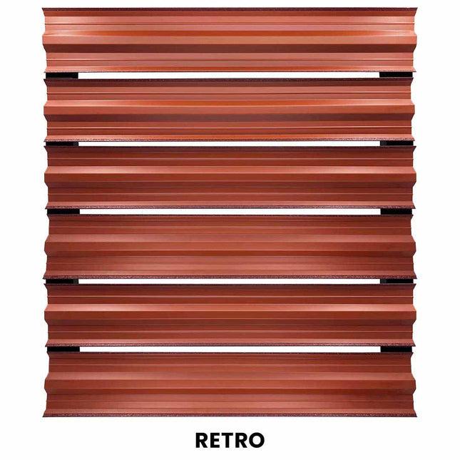 Retro del pannello per steccato SIMETRICA colore rosso mattone