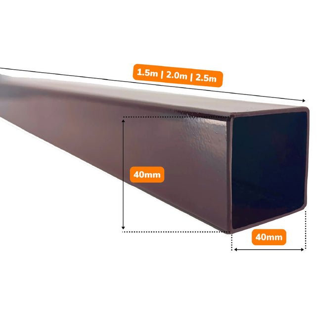 tubolare con supporto e tappo per installazione come piantone da esterno per giardino